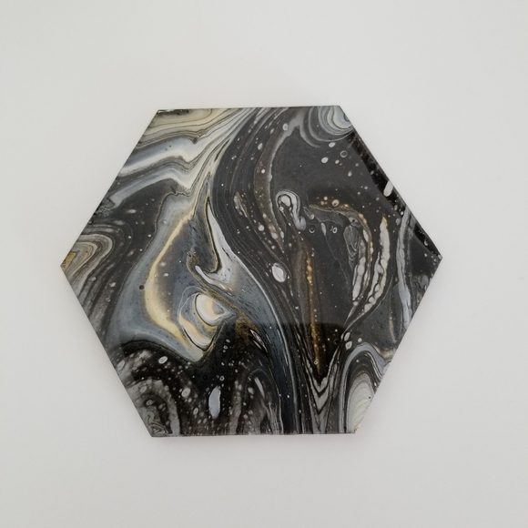 Wood and Resin Coaster Set - Picture 2 of 5